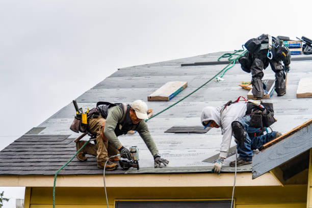 Professional Roofing technician working in York Harbor, ME